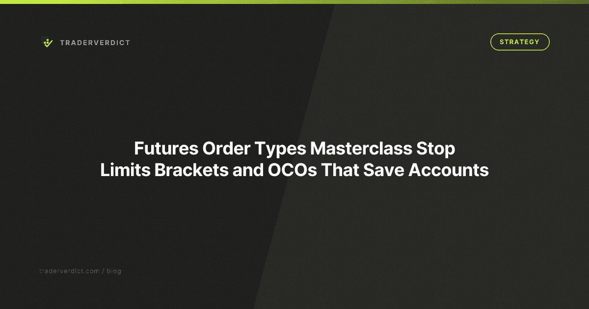 Futures Order Types Masterclass: Stop Limits Brackets and OCOs That Save Accounts