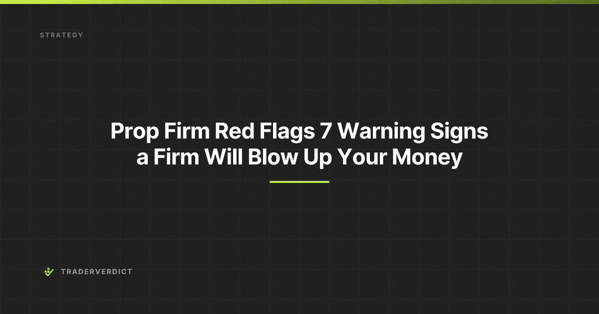 Prop Firm Red Flags: 7 Warning Signs a Firm Will Blow Up Your Money