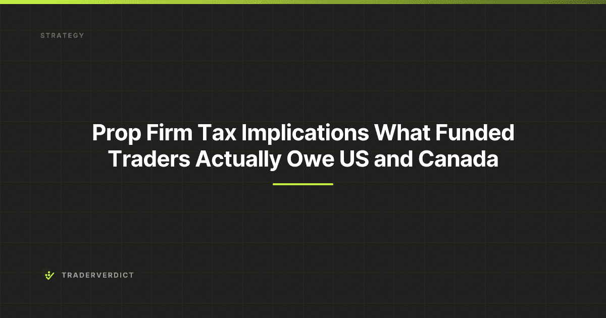 Prop Firm Tax Implications: What Funded Traders Actually Owe (US and Canada)