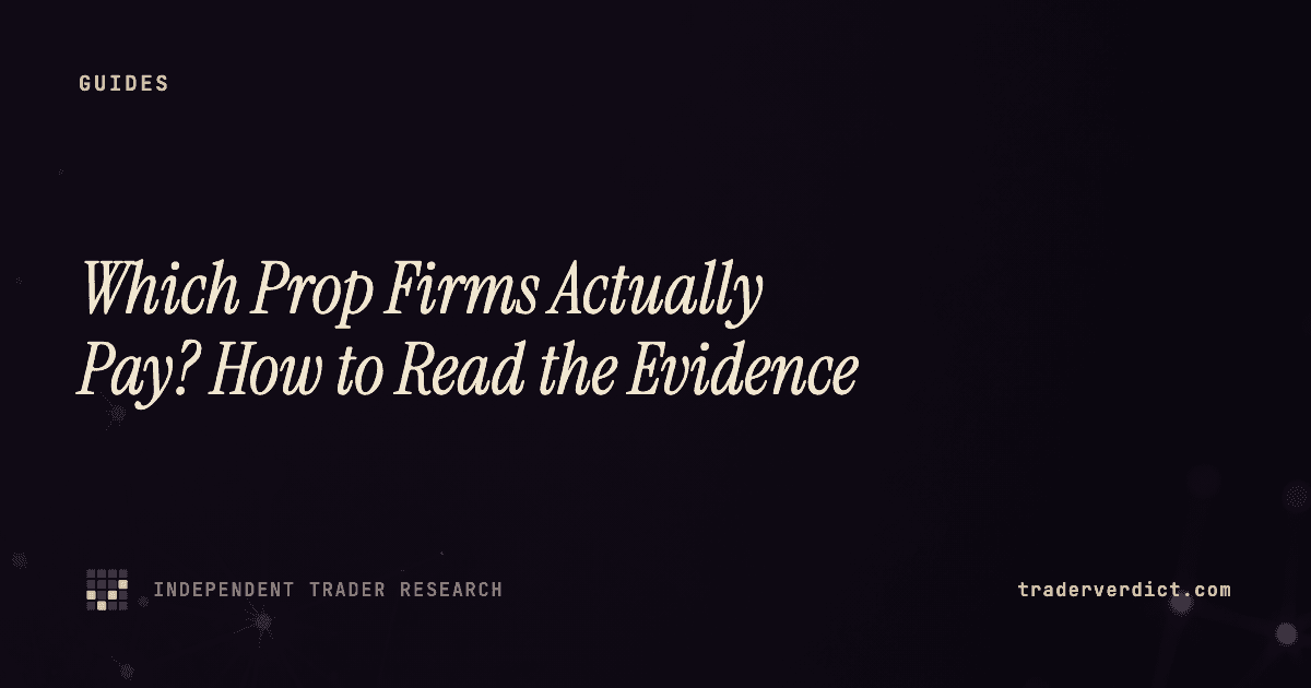 Which Prop Firms Actually Pay? How to Read the Evidence