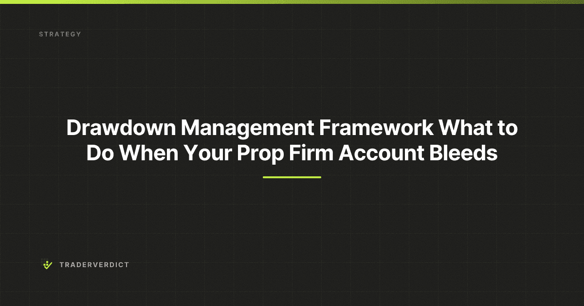 Drawdown Management Framework: What to Do When Your Prop Firm Account Bleeds