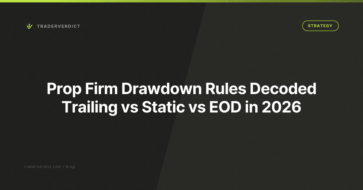 Prop Firm Drawdown Rules Decoded: Trailing vs Static vs EOD in 2026