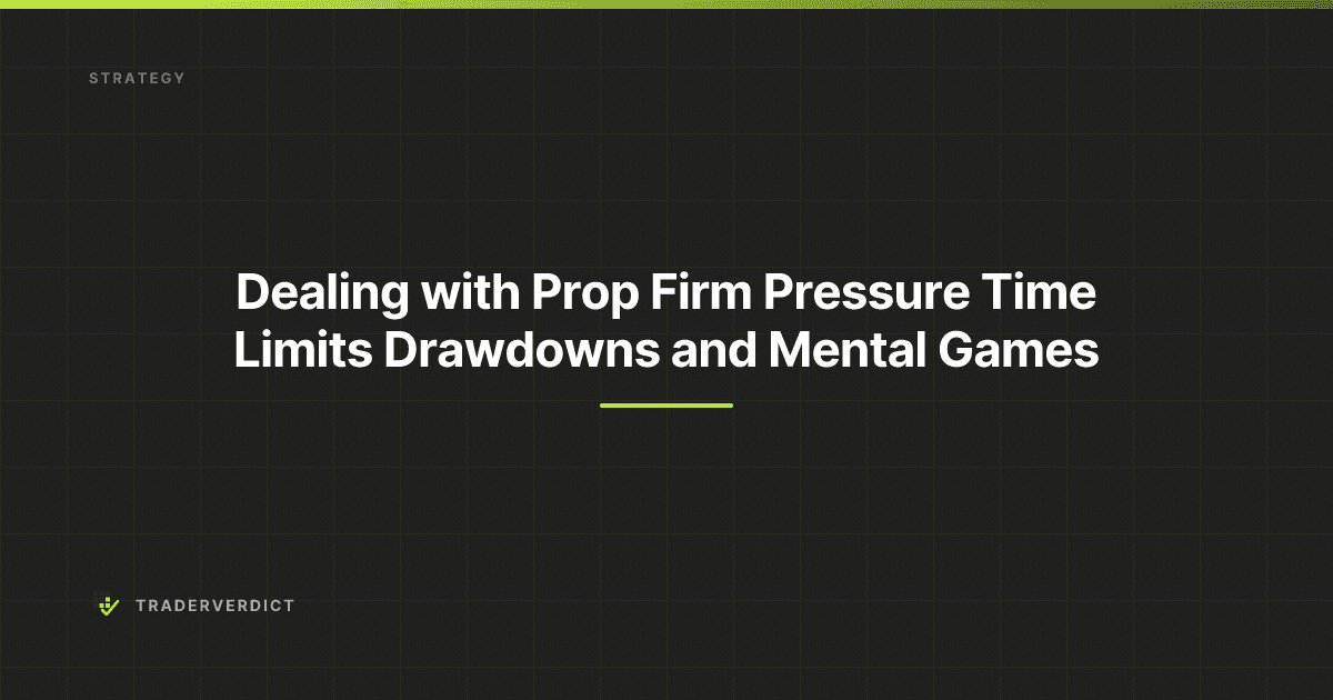 Dealing with Prop Firm Pressure: Time Limits, Drawdowns, and Mental Games