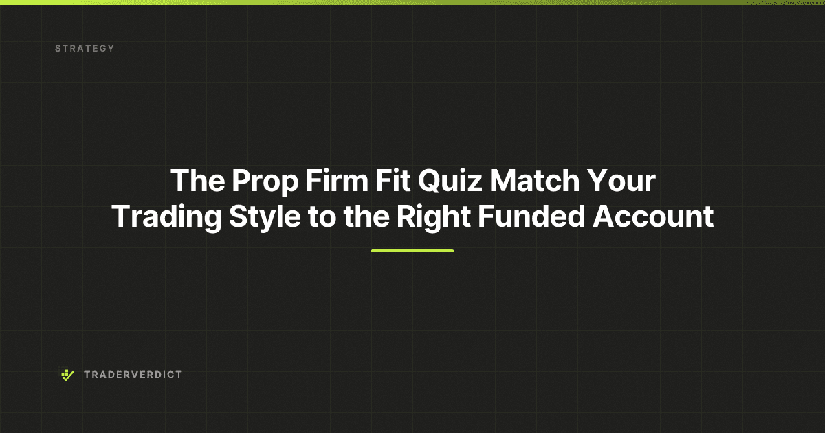 The Prop Firm Fit Quiz — Match Your Trading Style to the Right Funded Account — TraderVerdict